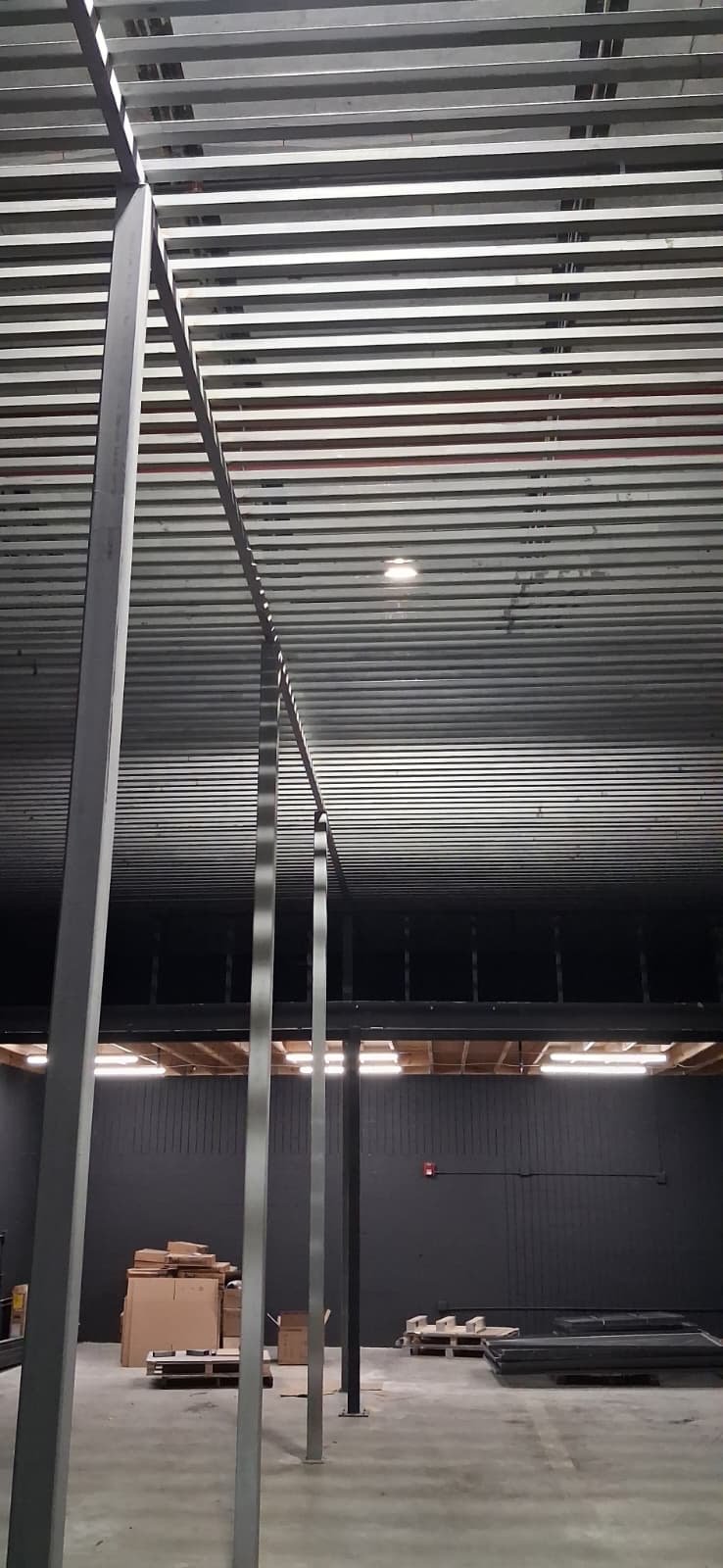 Structural steel framing fabricated by Fine Edge Industries for a South Florida commercial project